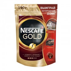 Кофе, Nescafe (Нескафе) 190 г 1 шт Голд zip пакет