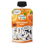 Пюре, ФрутоKids (Фрутоняня ФрутоКидс) 90 г оранжевый микс яблоко персик морковь апельсин с 6 мес пауч