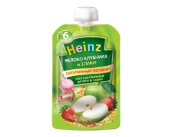 Пюре, Heinz (Хайнц) 90 г яблоко клубника злаки пауч