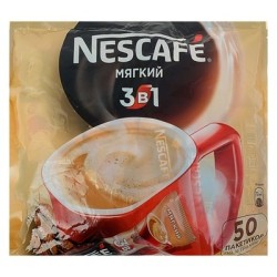 Кофе, Nescafe (Нескафе) 16 г 50 шт 3 в 1 мягкий