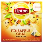 Чай черный, Lipton (Липтон) 1.8 г №20 Пайнэппл чай с ананасом черным перцем и экстрактом лимона пирамидки