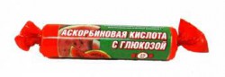 Аскорбиновая кислота с глюкозой Гленвитол крутка 10 шт. табл. 25 мг